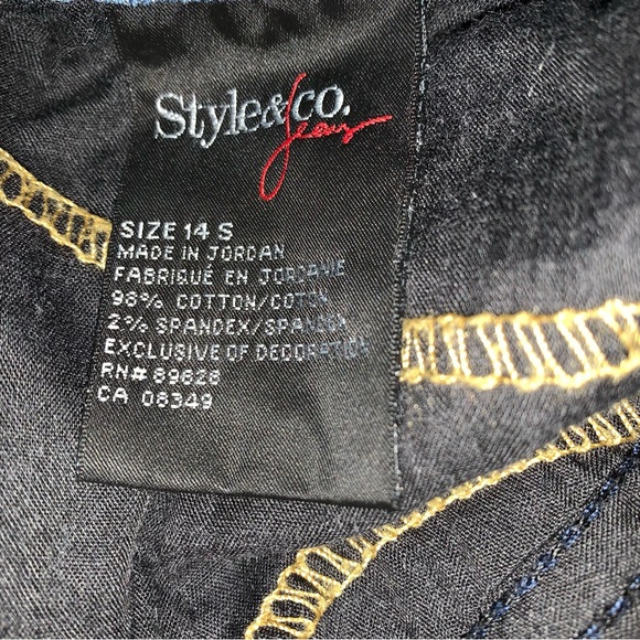 Style & Co. Blue Denim Jeans * 14 Short - Picture 9 of 16